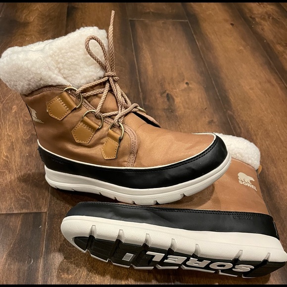 SOREL Explorer Carnival Waterproof Boot with Faux Fur Collar NEW - Picture 13 of 16